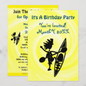 Invitation Carton d'invitation à une fête joyeuse sur le thèm (Devant / Derrière)