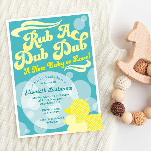Invitation Carton d'invitation à une fête prénatale Canard en