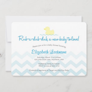 Invitation Carton d'invitation à une fête prénatale Canard en