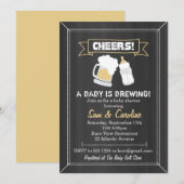 Invitation Carton d'invitation à une fête prénatale : Un bébé (Devant / Derrière)