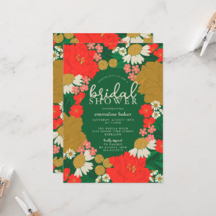 Invitation Carton d'invitation à une fête prénuptiale avec bo