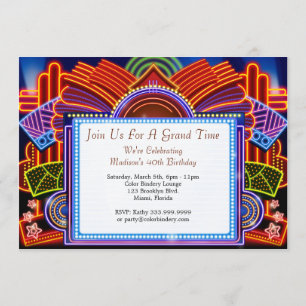 Invitation Carton d'invitation à une soirée 7" x 5"