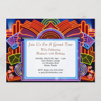 Invitation Carton d'invitation à une soirée 7" x 5"