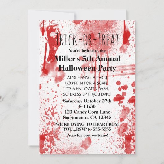 Invitation Carton d'invitation à une soirée costumée aux écla (Devant)