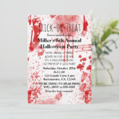 Invitation Carton d'invitation à une soirée costumée avec écl (Debout devant)