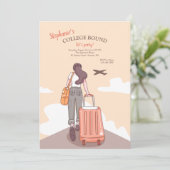 Invitation Carton d'invitation à une soirée pour jeunes fille (Debout devant)