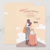 Invitation Carton d'invitation à une soirée pour jeunes fille (Devant / Derrière)