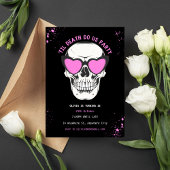 Invitation Carton d'invitation à une soirée tête de mort noir