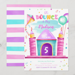 Invitation Carton d'invitation anniversaire Bounce modifiable
