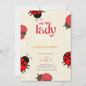 Invitation Carton d'invitation anniversaire coccinelle Daisy (Devant)