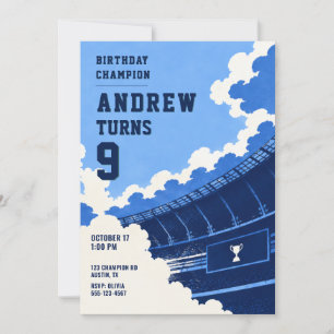 Invitation Carton d'invitation anniversaire de football moder