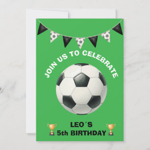 Invitation Carton d'invitation anniversaire Football modifiab