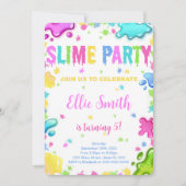 Invitation Carton d'invitation anniversaire Slime modifiable (Devant)