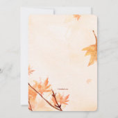 Invitation Carton d'invitation aquarelle feuilles d'érable (Dos)