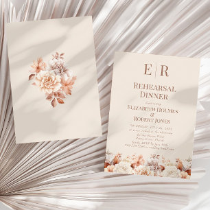 Invitation Carton d'invitation au dîner de répétition Blush B