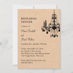 Invitation Carton d'invitation au dîner de répétition de mari