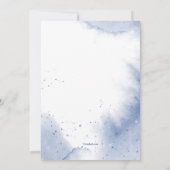 Invitation Carton d'invitation au eucalyptus bleu peint à la  (Dos)