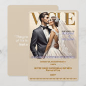 INVITATION " CARTON D'INVITATION AU MARIAGE " (Devant / Derrière)