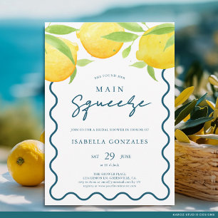 Invitation Carton d'invitation au mariage avec aquarelle jaun