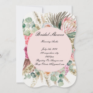 INVITATION CARTON D'INVITATION AU MARIAGE ROSE