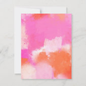 Invitation Carton d'invitation aux coups de pinceau abstraits (Dos)