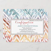 Invitation Carton d'invitation aux feuilles aquarellées (Devant / Derrière)