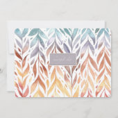 Invitation Carton d'invitation aux feuilles aquarellées (Dos)