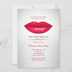Invitation Carton d'invitation aux lèvres pulpeuses