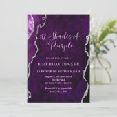 Invitation Carton d'invitation aux teintes de pourpre modifia (Debout devant)