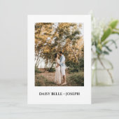 Invitation Carton d'invitation avec photo "Sauver la date" (Debout devant)