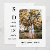 Invitation Carton d'invitation avec photo "Sauver la date" (Devant / Derrière)