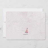 Invitation Carton d'invitation avec un chaton et un chapeau d (Dos)