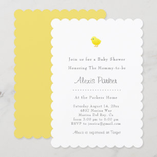 Invitation Carton d'invitation Baby Chick à une Baby Shower