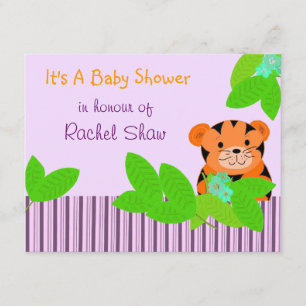 Invitation Carton d'invitation Baby Tiger pour une baby showe