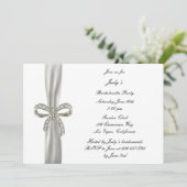 Invitation Carton d'invitation Bachelorette Diamond Bow (Debout devant)