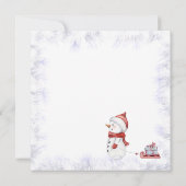 Invitation Carton d'invitation bébé Joyeux Noël bonhomme de n (Dos)