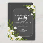 Invitation Carton d'invitation blanc et gris (Devant / Derrière)