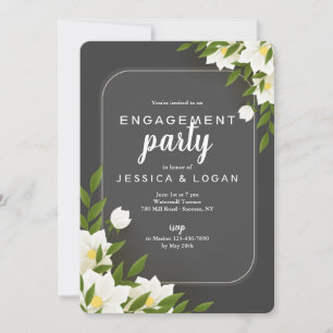 Invitation Carton d'invitation Blanc et Gris