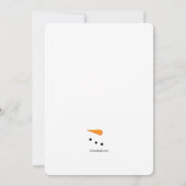 Invitation Carton d'invitation Bonhomme de neige souriant (Dos)