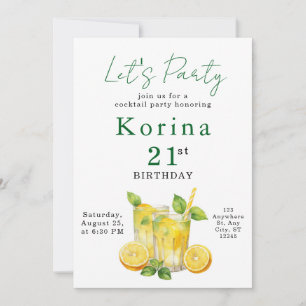 Invitation Carton d'invitation chic pour anniversaire adulte