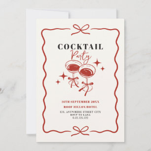 Invitation carton d'invitation classique gribouillé pour soir