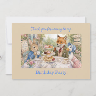 Invitation Carton d'invitation Classique Lapin Renard & Canar