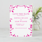 Invitation Carton d'invitation classique rose floral pour ann (Debout devant)