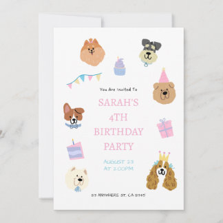 Invitation Carton d'invitation coloré pour l'anniversaire d'u