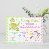 Invitation Carton d'invitation conjoint d'anniversaire de din (Debout devant)