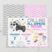 Invitation Carton d'invitation conjoint pour un anniversaire (Devant / Derrière)