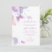 Invitation Carton d'invitation d'anniversaire 50 ans & Fabule (Debout devant)