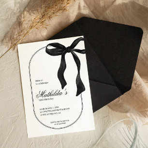 Invitation Carton d'invitation d'anniversaire à nœud papillon