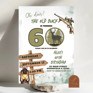 Invitation Carton d'invitation d'anniversaire adulte Camo de