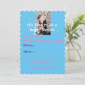 Invitation Carton d'invitation d'anniversaire amusant pour en (Debout devant)